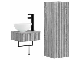 Ensemble de mobilier de salle de bain 2 pcs sonoma gris shl4335