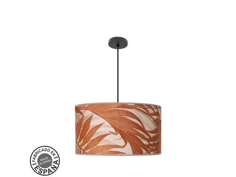  Suspension fabrilamp moda noir terracotta 3 x e27 ø 50 cm 212495029 - Conforama A