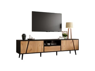 Meuble tv coloris bois foncé    