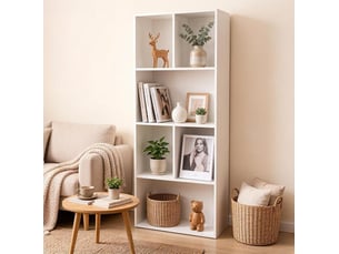 Bibliotheque coloris blanc BEAUNIV - 29.2 cm x 118 cm