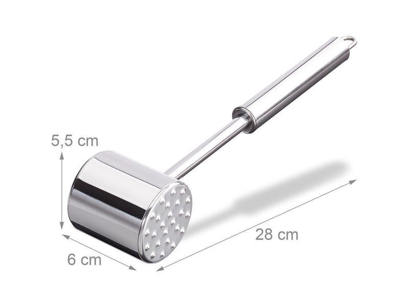  Attendrisseur de viande professionnel double, argenté, acier inoxydable  - Conforama D