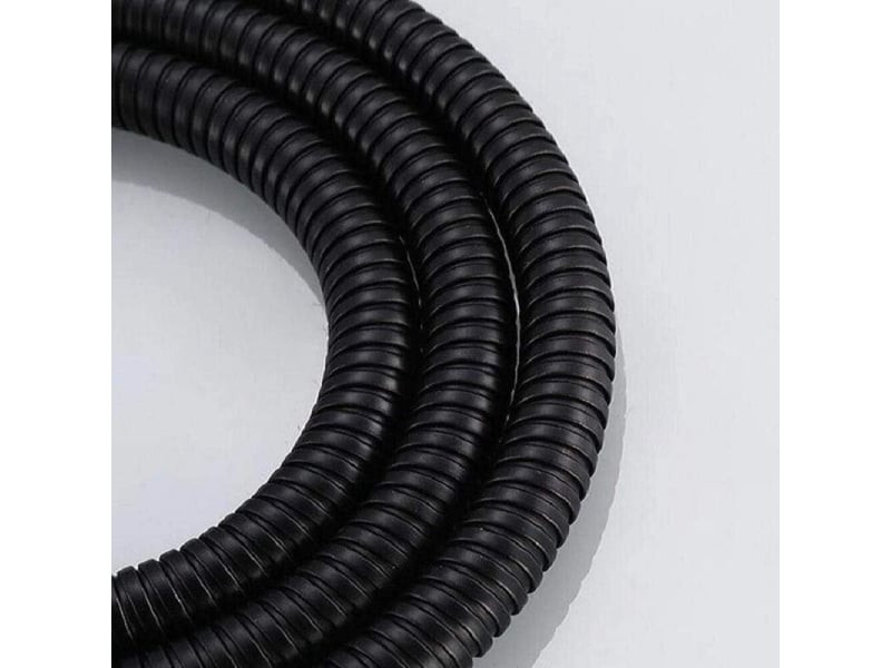  Tuyau de douche en acier inoxydable noir raccords de pommeau de douche à main tuyaux accessoires de salle de bain tuyau en caoutchouc tuyau  - Conforama D