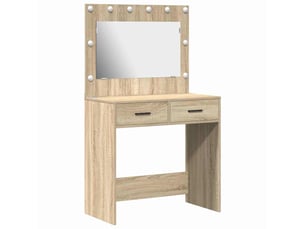 Coiffeuse 0 tiroir(s) Miroir Led avec 0 tabouret(s) inclu(s) coloris beige