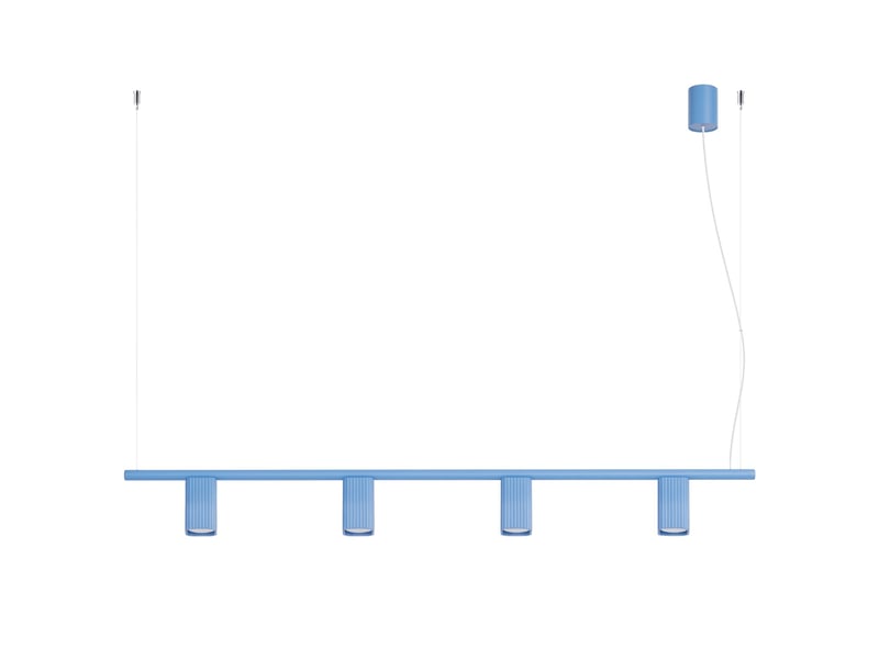  Lustre rayo 4 azur aluminium moderne 208x122x6cm SL.3298 - Conforama A