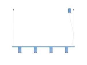 Lustre rayo 4 azur aluminium moderne 208x122x6cm