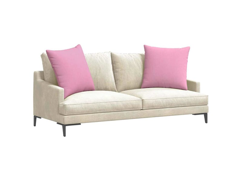  Lot de 2 coussins de canapé, coussins décoratifs tissu rose 80 x 80 cm cf58938  - Conforama C