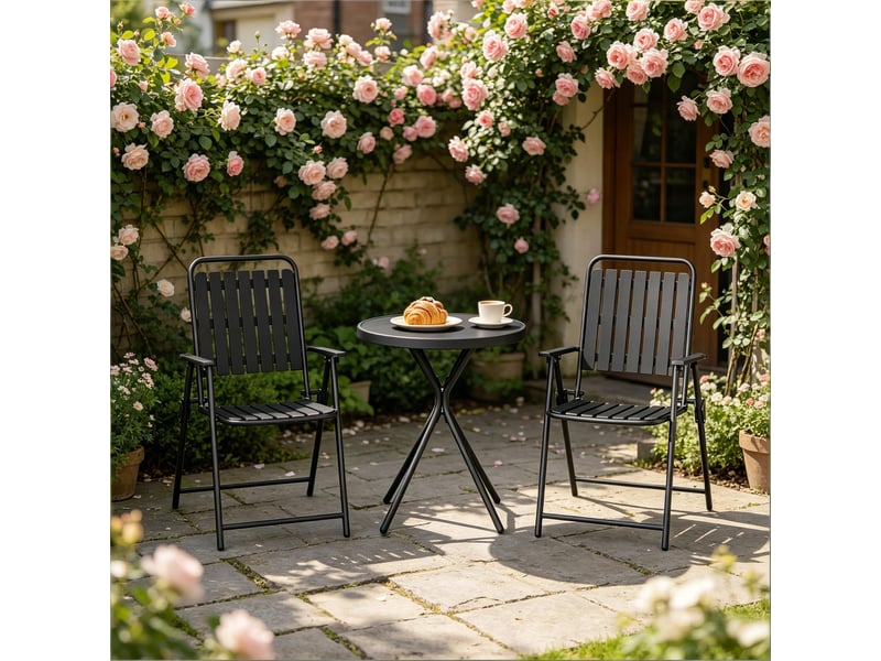  Ensemble de salon de jardin 3 pièces, mobilier extérieur, conversation et pelouse  - Conforama B