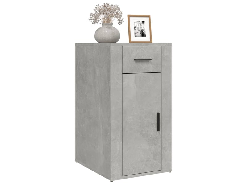 Meuble de rangement, armoire de bureau gris béton 40x49x75 cm bois d'ingénierie  - Conforama D