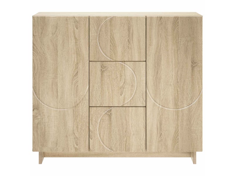  Buffet salon, buffet de rangement chêne sonoma 85,5x31x75 cm bois d'ingénierie shl63201  - Conforama D