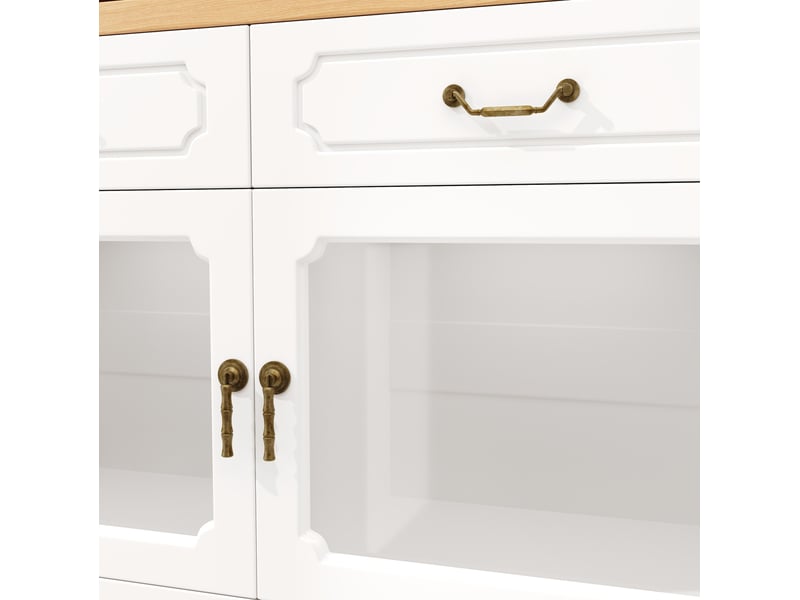  Table bar extensible 135x203 cm pivotante avec led mdf blanc  - Conforama D