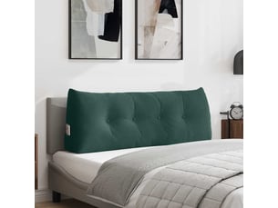 Coussin de dos, coussin de dossier vert foncé 120 x 24 x 50 cm velours cf55075