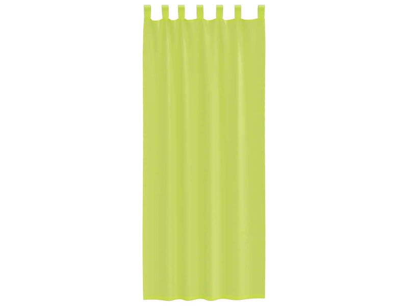  Lot de 2 rideaux en voile, voilages avec passants vert pomme cf44455  - Conforama D