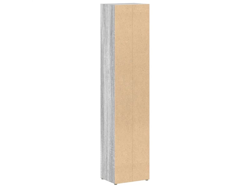  Lot de 2 armoires à cd moderne rangement 21 x 16 x 93,5 cm en bois d'ingénierie sonoma gris 02_0048151  - Conforama E