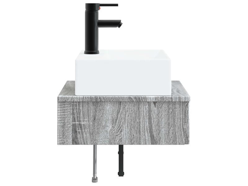  Basin de lavage mural, lavabo sonoma gris 40x41x39 cm  - Conforama D