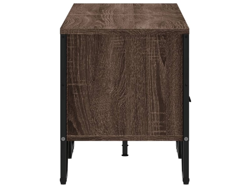  Meuble tv - banc tv - meuble de rangement chêne marron 122x34x41 cm bois d'ingénierie  - Conforama E