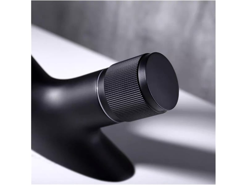  Robinet de lavabo noir - mitigeur de salle de bain - robinet de lavabo cascade massif - robinet de haute qualité (noir)  - Conforama C