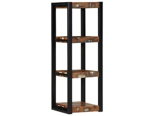 Étagère flottante, etagère murale, étagère suspendue multicolore 35x35x100cm bois massif récupération cf42584