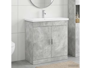Ensemble de mobilier de salle de bain gris béton shl4610