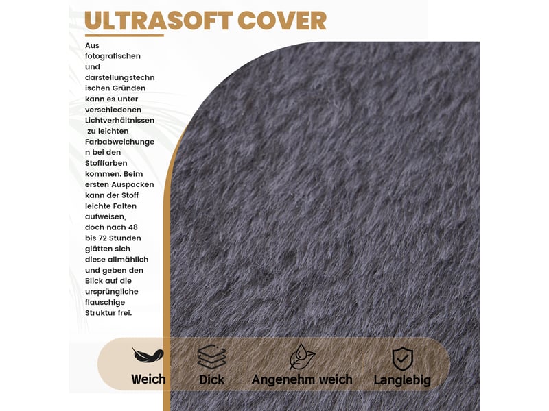  Pouf gris clair 98x98x60 cm en polyester, mousse mémoire et haute densité, dossier et coutures doubles  - Conforama E