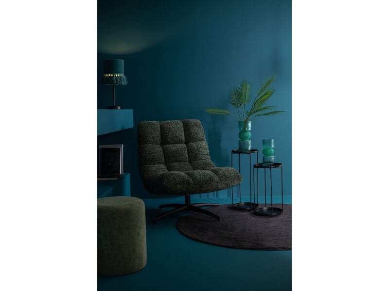  Vase cannelé en verre alvar 30cm turquoise  - Conforama D