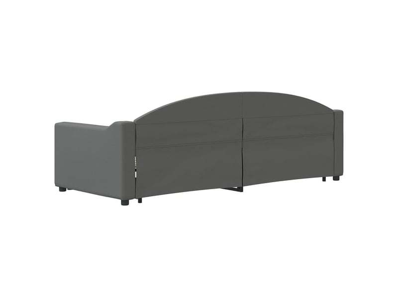  Lit simple- lit adulte -  lit de jour avec gigogne sans matelas gris foncé 80x200 cm  - Conforama D