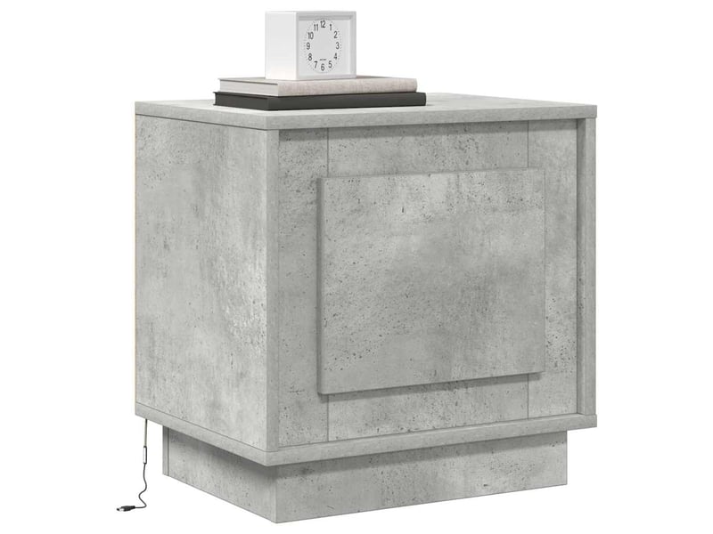  Table de chevet - cabinet de chevet - table de nuit gris béton 44 x 34,5 x 45 cm  - Conforama B