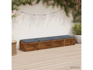 Lot de 4 coussins de siège, coussins d'assise soest 100 % polyester bleu cf60333