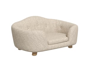 Canapé pour enfent 70 x 47 x 30 cm – blanc crème – coussin lavable, tissu peluche déperlant – dossier haut