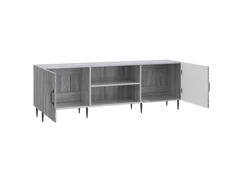  Meuble tv - banc tv - meuble de rangement 150 x 31 x 50 cm sonoma gris bois d'ingénierie  - Conforama E
