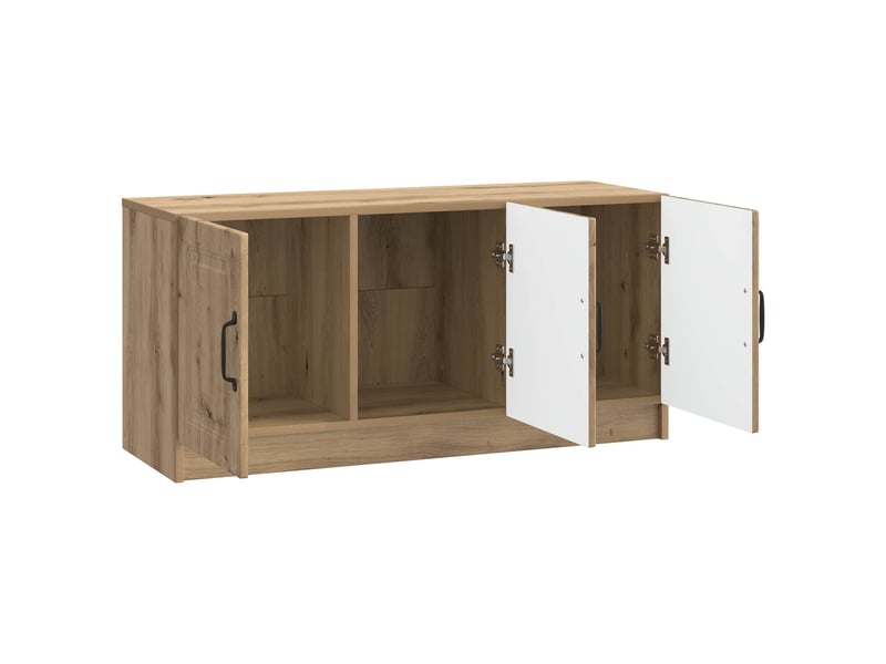  Meuble tv - banc tv - meuble de rangement 99 x 34,5 x 47 cm chêne artisanal bois d'ingénierie  - Conforama E