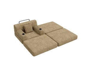 Fauteuil convertible  EVRYAE  Velours côtelé taupe