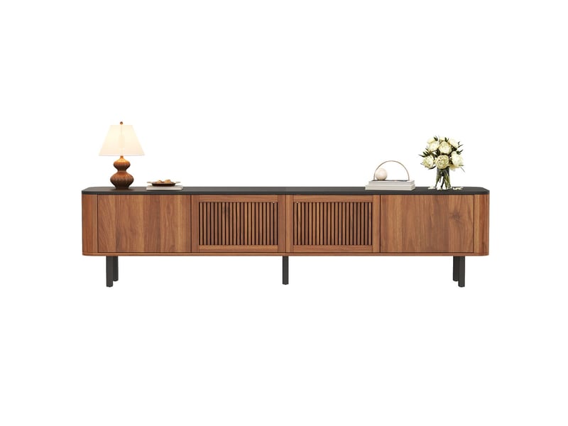  Meuble tv 190 x 35 x 45 cm structure basse design moderne design unique panneau tv  - Conforama A