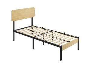 Lit simple 90x200 cm <strong>BEAOK</strong>  <strong></strong> coloris bicolore