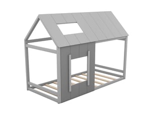 Lit cabane 90x200 cm LUHOMFU coloris bicolore