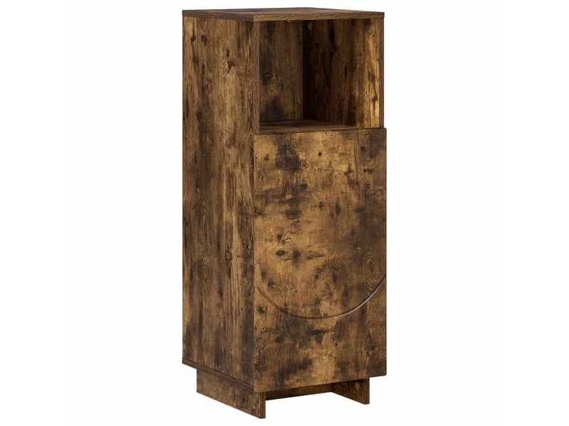 Armoire de salle de bain, meuble de rangement chêne fumé 36.5x38x95 cm - Conforama A