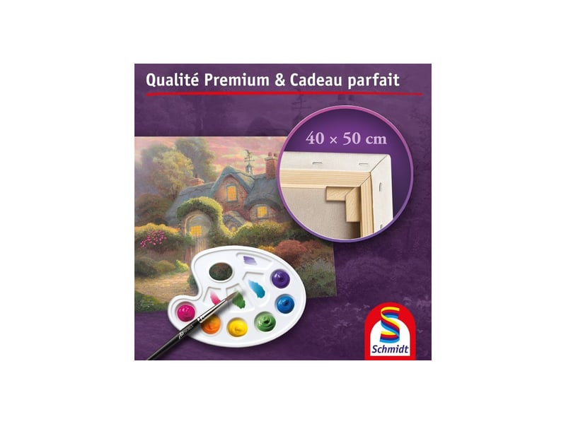  Kit de peinture sur toile preimprimée 50x40 cm cotage fleuri SCH4001504461652 - Conforama E