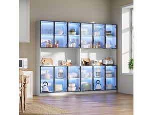 Vitrine coloris blanc  <strong>MAISENTIEL</strong> <strong></strong> - 240 cmx200 cm