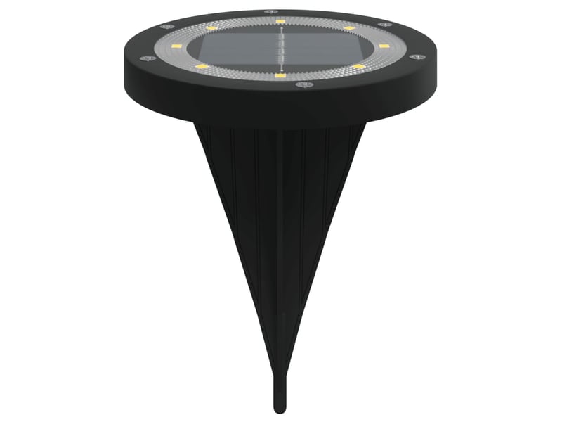  Lot de 4 lampes solaires de jardin éclairage extérieur pratique 11 x 13 cm en ps noir 02_0056673  - Conforama C