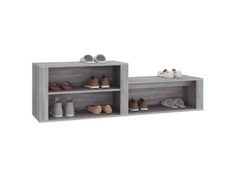  Meuble à chaussure, armoire à chaussures sonoma gris 150x35x45 cm bois d'ingénierie  - Conforama D