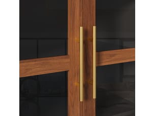 Buffet 3 porte(s)  4 tiroir(s) <strong>MEULVA</strong> <strong></strong> - 110 cm coloris bois foncé 