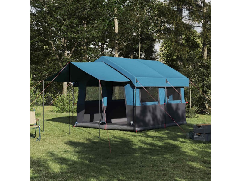  Tente de camping, tente familiale 4 personnes bleu et gris  - Conforama B