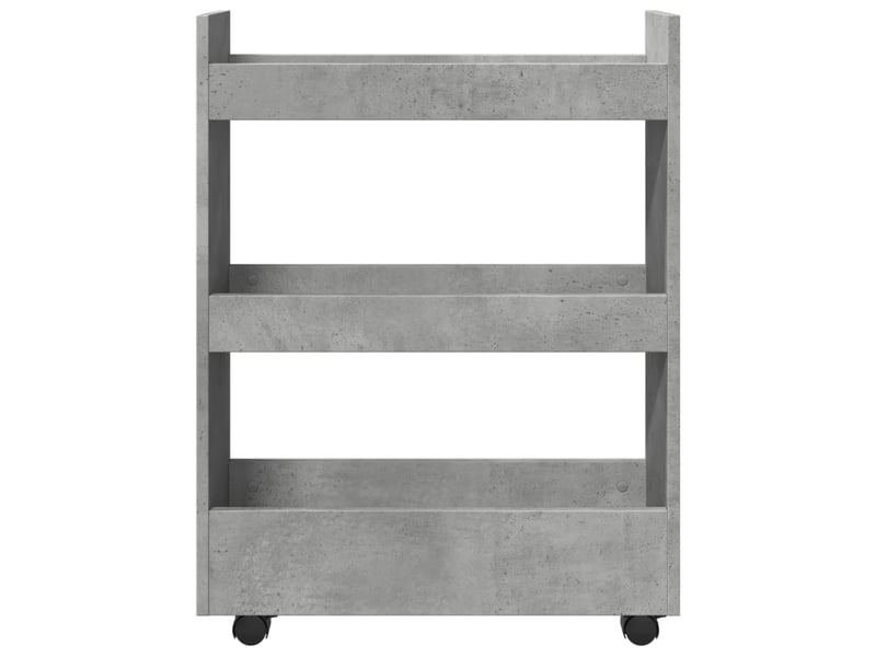  Chariot de rangement étroit pour bureau 3 niveaux gris béton shl38776  - Conforama D