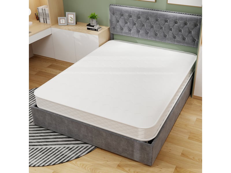  Matelas 160 × 200 cm 2 places à ressorts ensachés, mousse respirante, soutien équilibré, housse technique blanche  - Conforama C