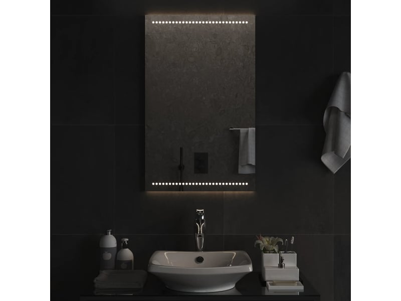 Miroir de salle de bain, miroir de toilette à led 50x80 cm cf62501 - Conforama C