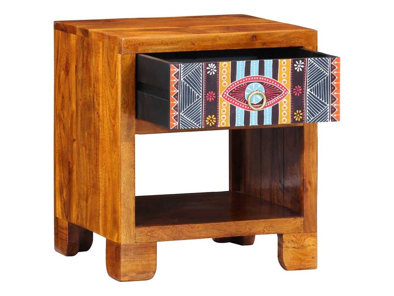  Buffet - bahut - meuble de rangement multicolore 40 x 35 x 45 cm bois d'acacia massif  - Conforama C