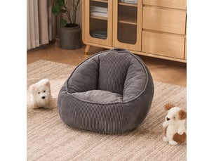 Fauteuil fixe <strong>DESMIU</strong> <strong></strong> Velours côtelé gris vendu A l'unité