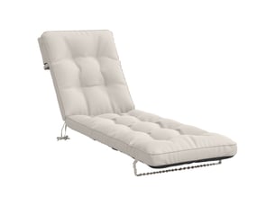 Coussin de transat, coussin pour bain de soleil vianen 100 % polyester blanc 200 x 50 x 8 cm cf56260