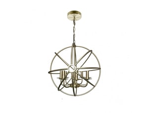 Fabrilamp arneses, suspension classique, 8xe14, doré, 65-150 x 52 x 49 cm