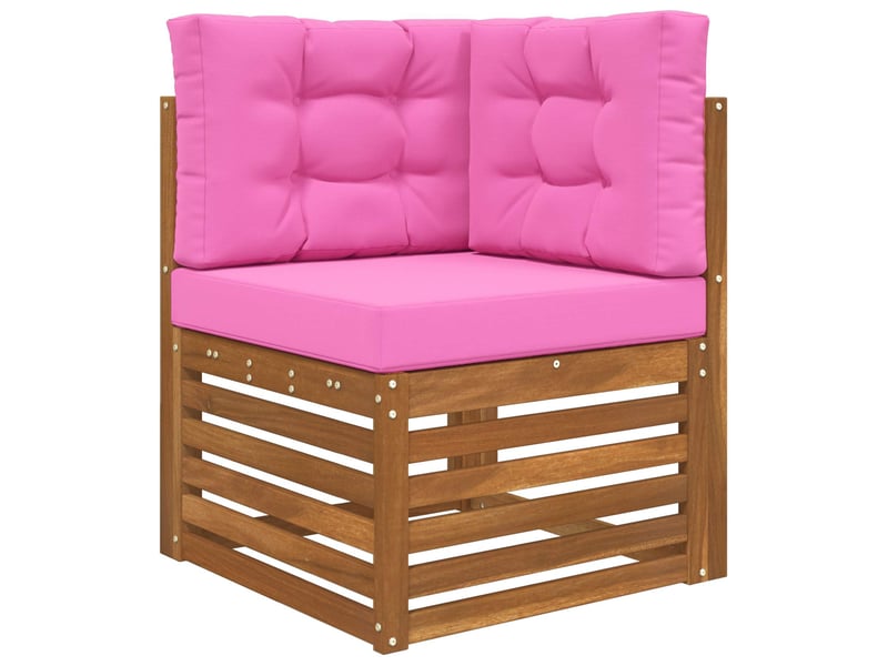  Coussin de canapé d'extérieur, coussin de chaise polyester rose 60 x 60 cm cf54139  - Conforama C