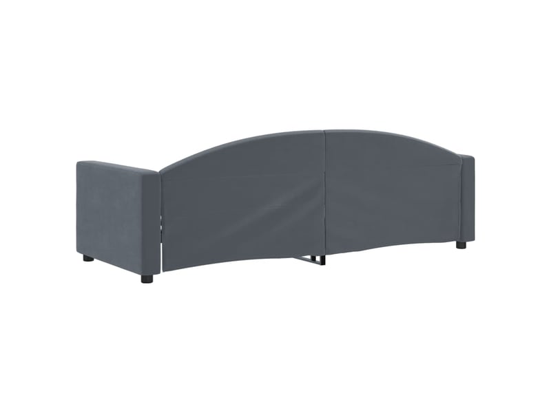  Lit simple- lit adulte -  lit de repos gris foncé 80x200 cm velours  - Conforama D